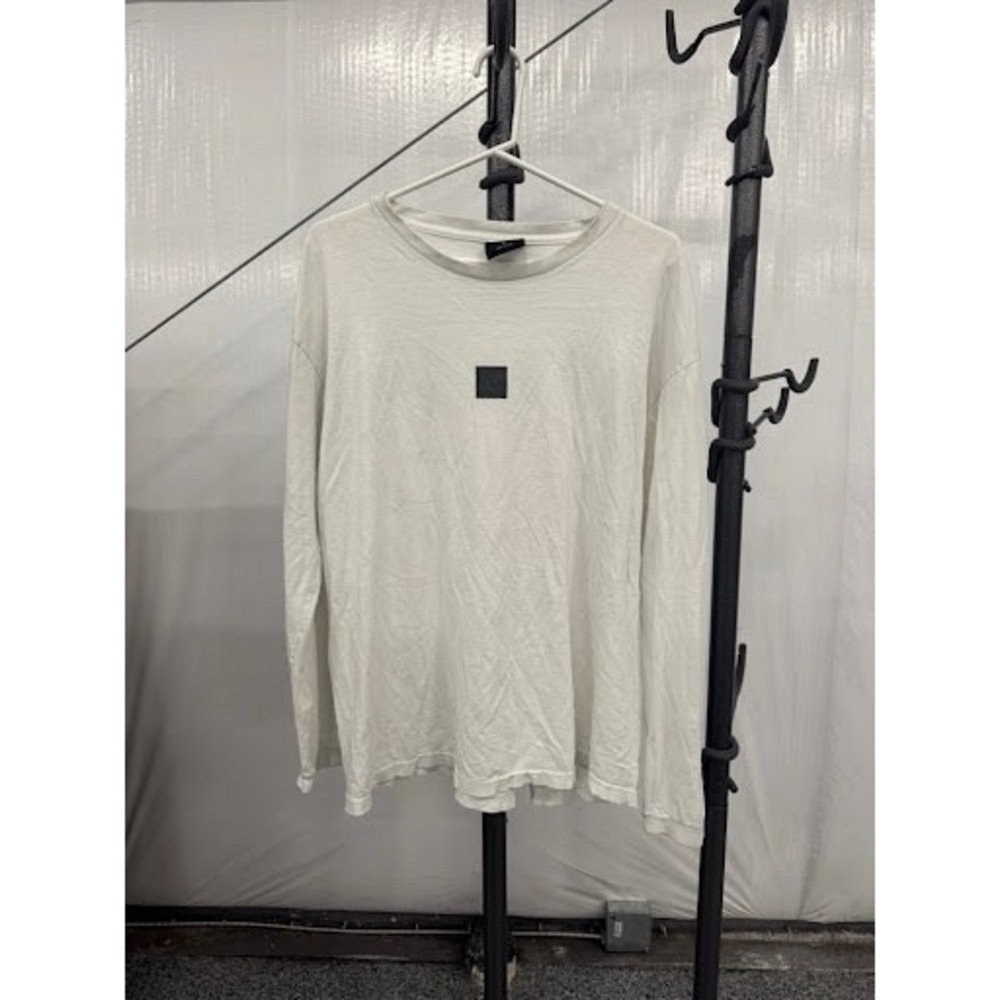 Vintage 90s Nautica Competition Long Sleeve T-Shirt L White Sleeve Spellout USA